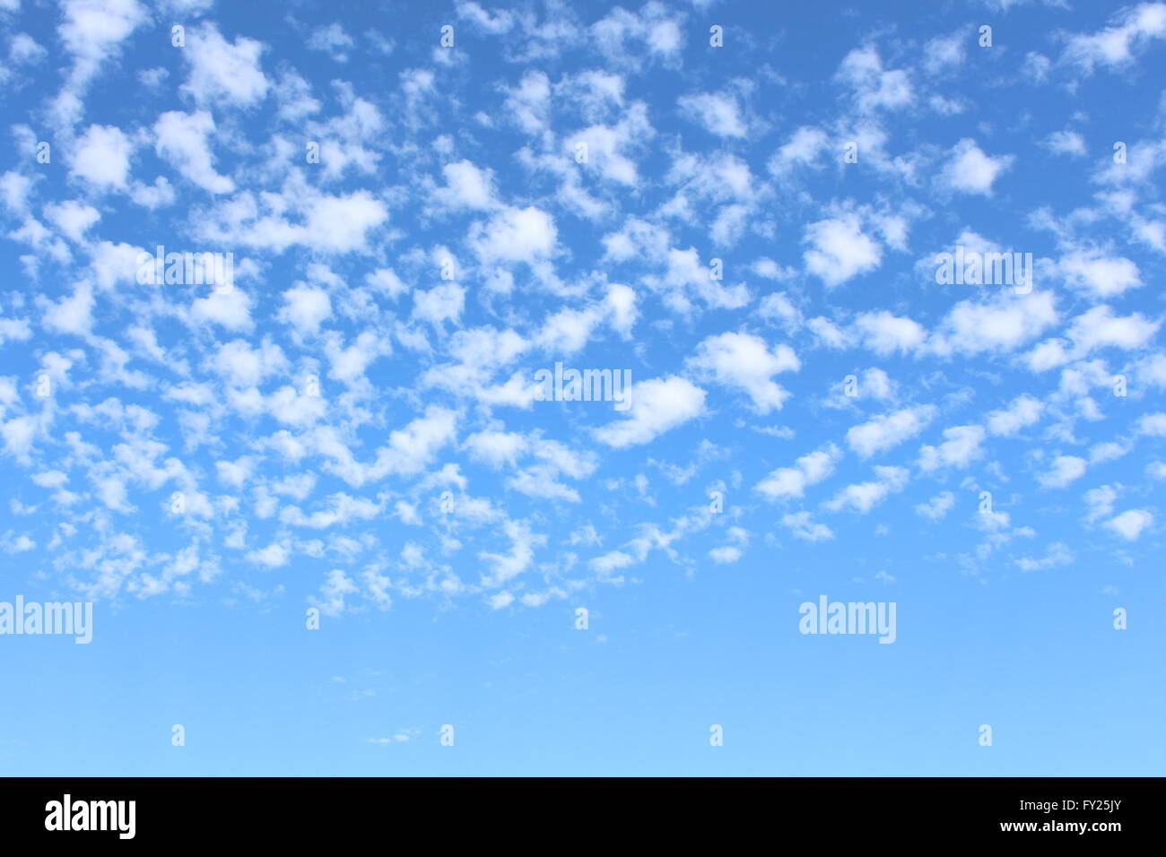 Modello di nubi in un cielo blu Foto Stock