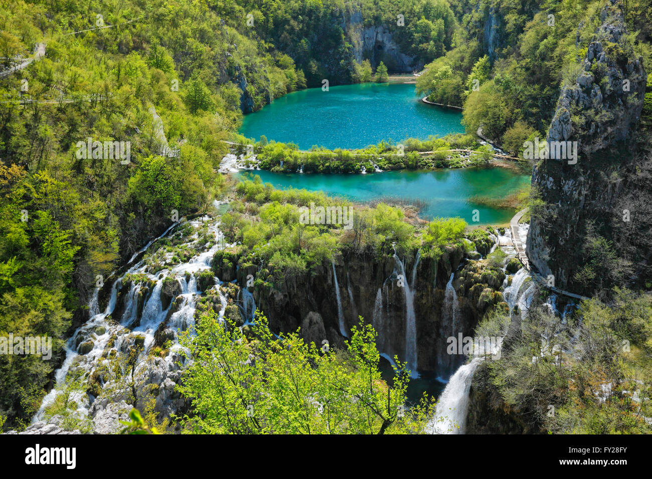 I laghi di Plitvice - Parco nazionale- in Croazia Foto Stock