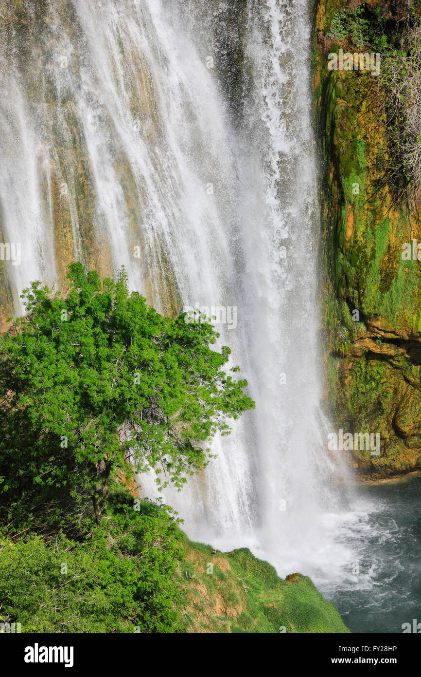 Cascata 'Manojlovac' nel Parco Nazionale di Krka, Croazia Foto Stock