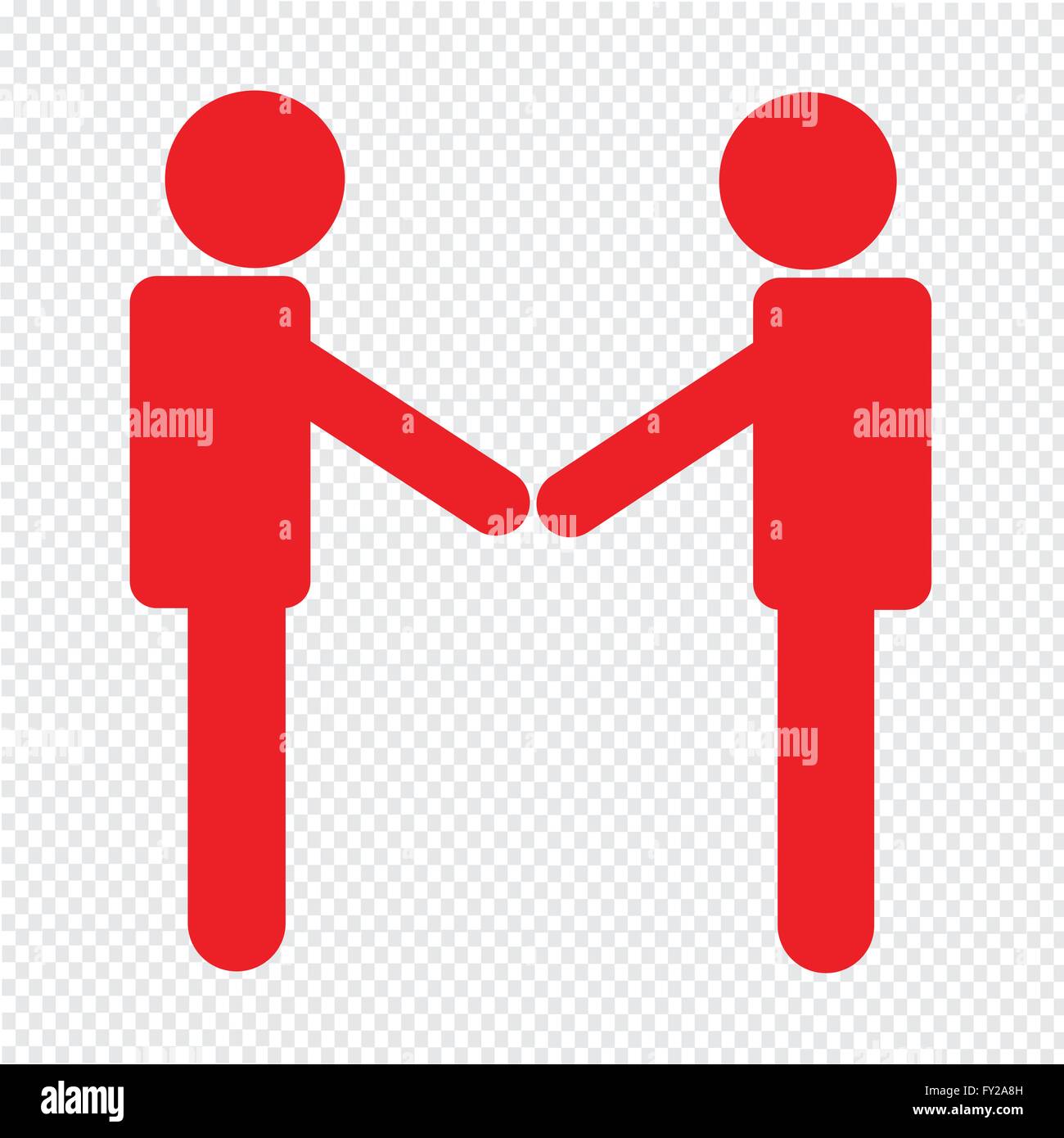 Business Mans Icona Handshake Illustration Design Illustrazione Vettoriale