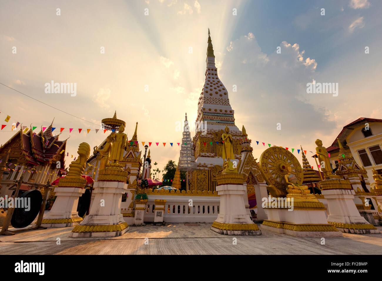 Phra That Phnom Tempio ,Nakhon Phnom ,Thailandia Foto Stock