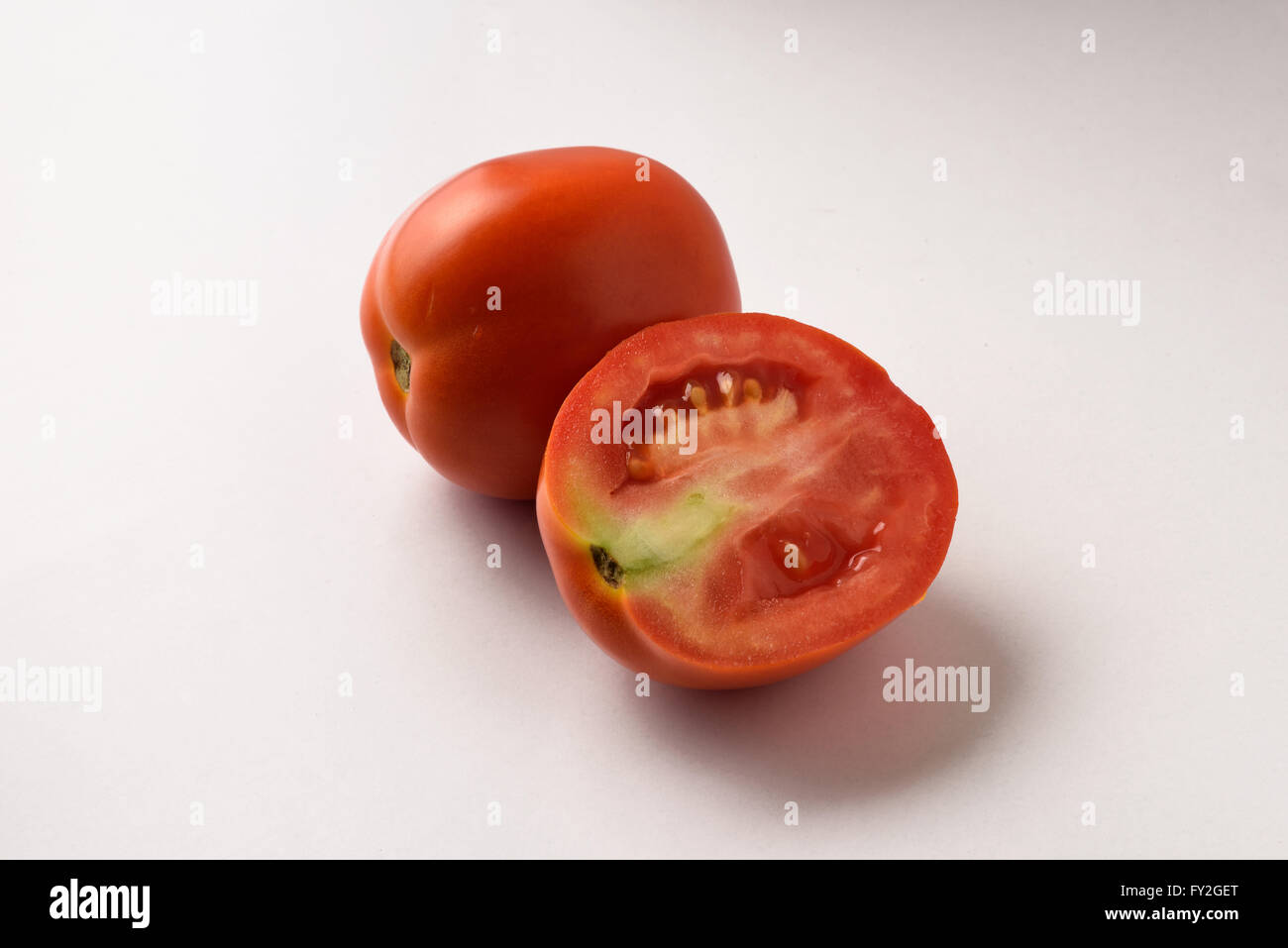 Fresh cut il pomodoro Foto Stock