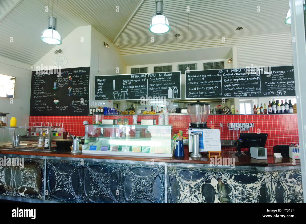 La caffetteria del Caseificio Bodalla, Bodalla, Nuovo Galles del Sud, Australia Foto Stock