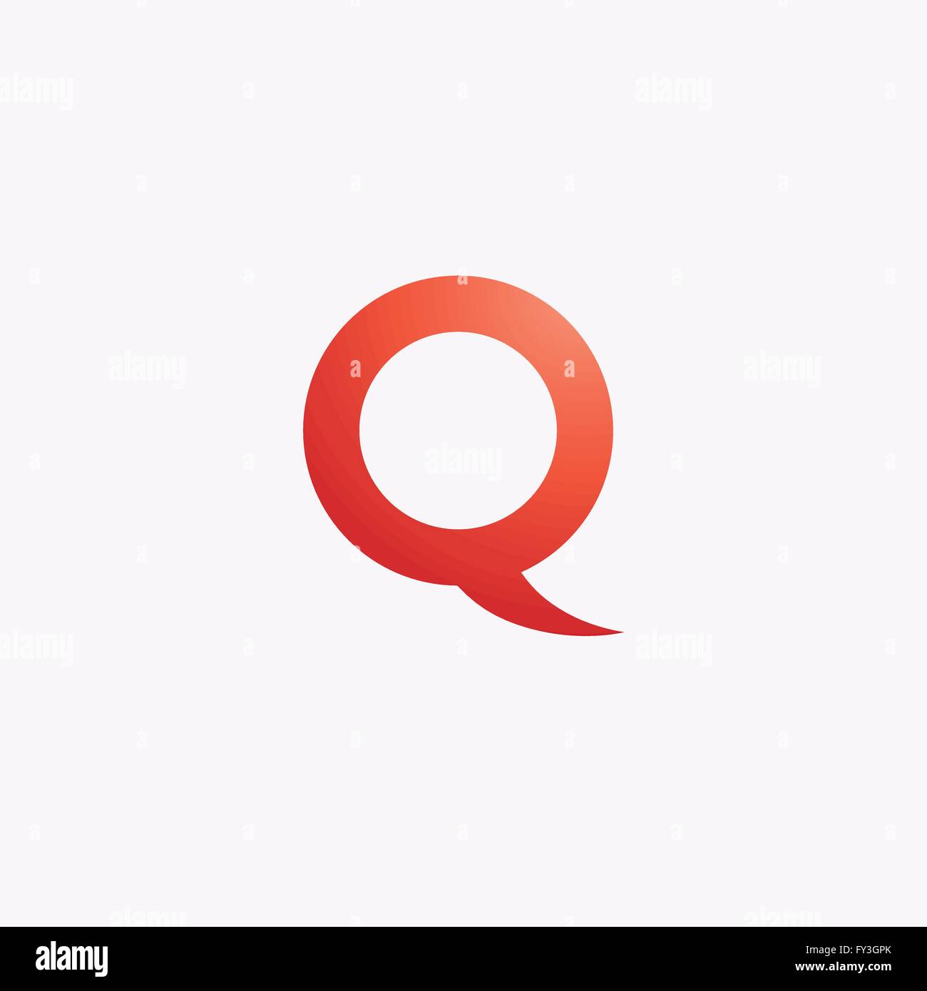 Lettera Q icona logo design modello vettore di elementi Illustrazione Vettoriale