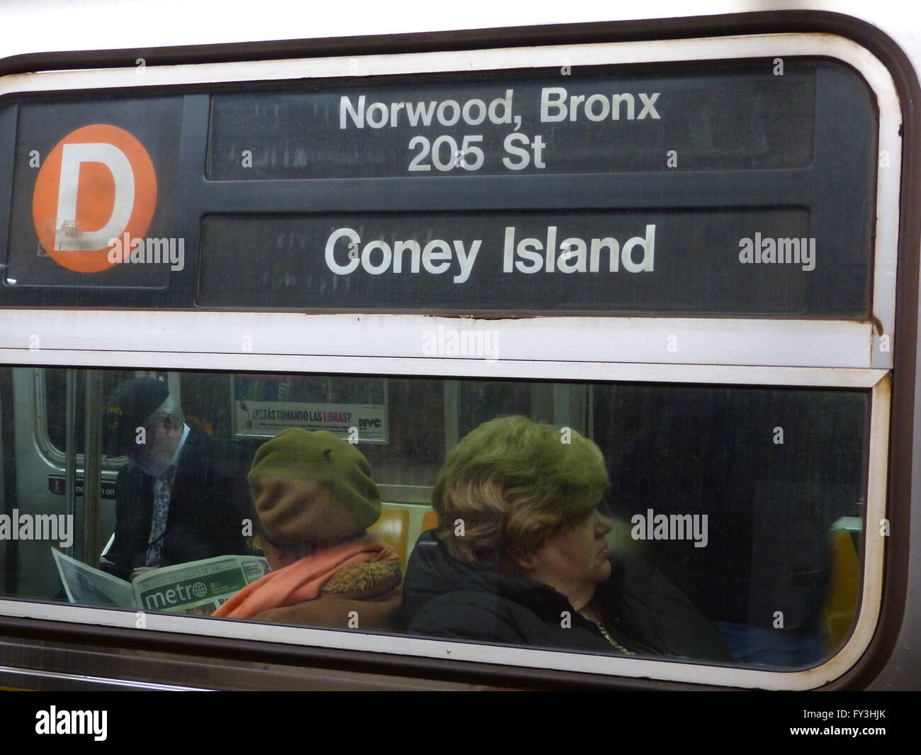 Metropolitana di New York a Coney Island Foto Stock
