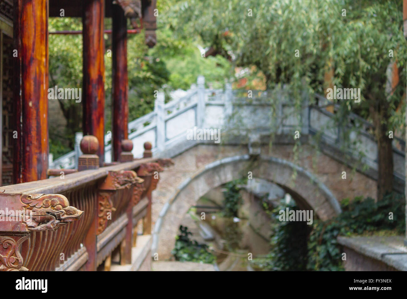 Villaggio Baisha, Lijiang Old Town, Yunnan - tradizionale francone architettura Foto Stock