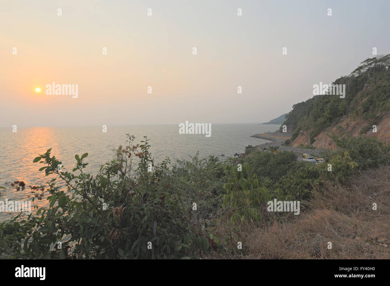 New Scenic 5 posti del punto di vista collina e mare in Chanthaburi,Travel Essentials di Thailandia (Nern Nang Phaya) Foto Stock