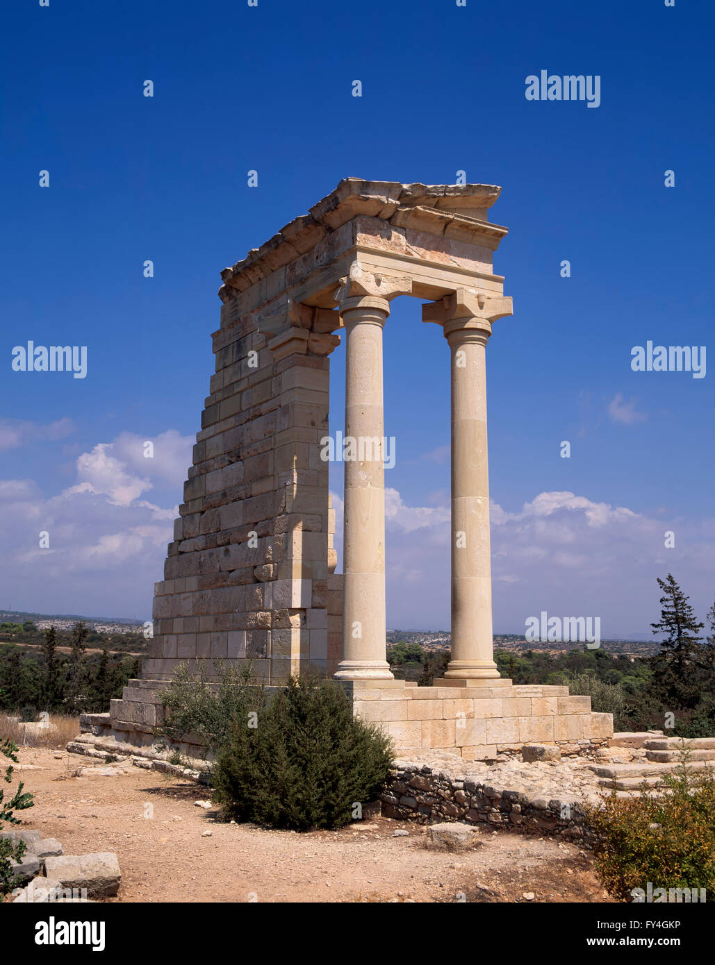 Kourion, Apollon-Temple, Cipro del Sud, Europa Foto Stock