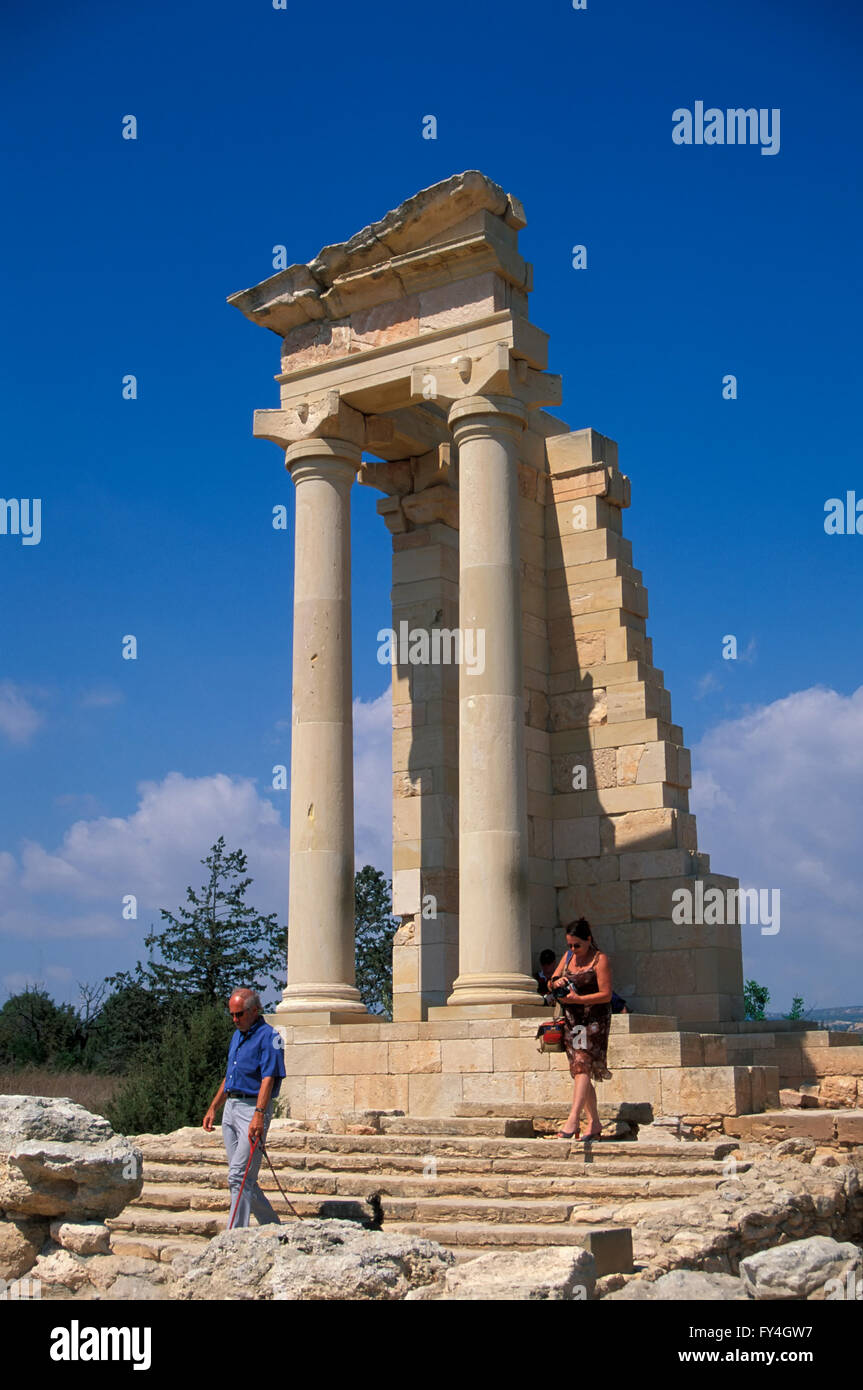 Kourion, Apollon-Tempel, Cipro del Sud, Europa Foto Stock