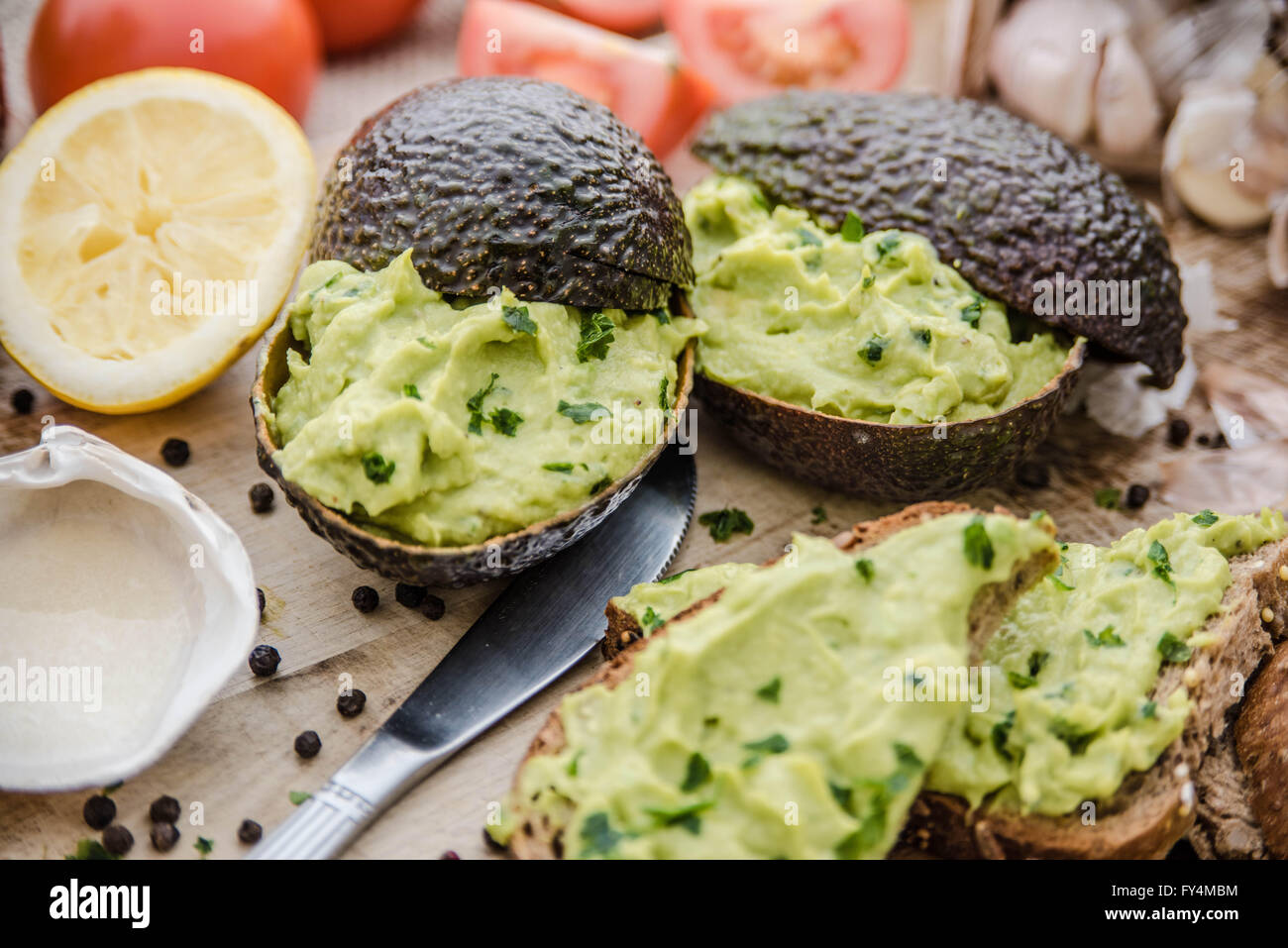 Guacamole - purea di avocado Foto Stock