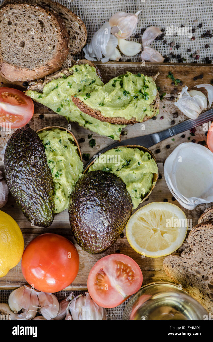 Guacamole - purea di avocado Foto Stock