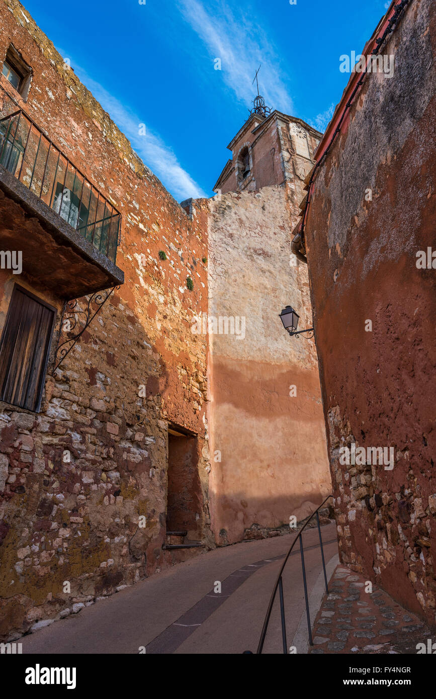 Village de Roussillon Vaucluse Haute Provence Foto Stock