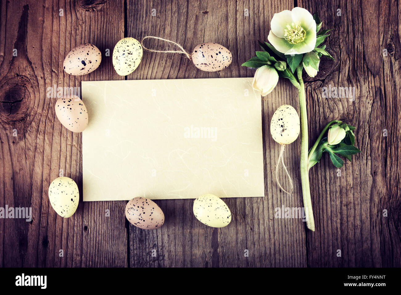 Pasqua sfondo vintage. Spazio di testo. Foto Stock