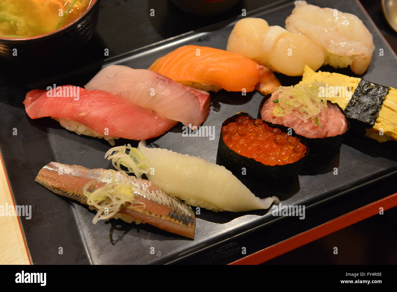 Il Sushi, Tokyo, Giappone Foto Stock
