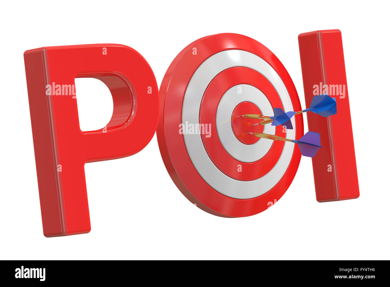 Concetto di POI, rendering 3D Foto Stock Concetto di POI, rendering 3D Foto Stock
