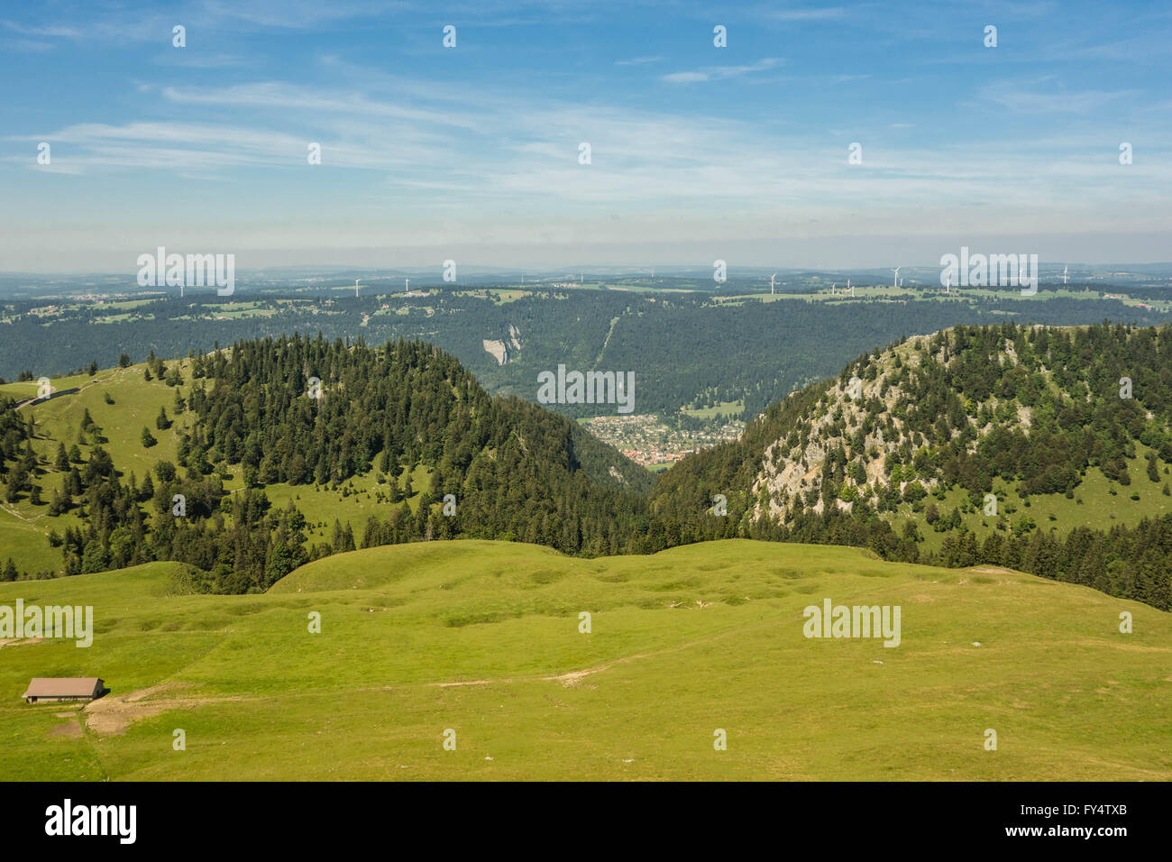 La Svizzera, Giura, vista da sopra Foto Stock