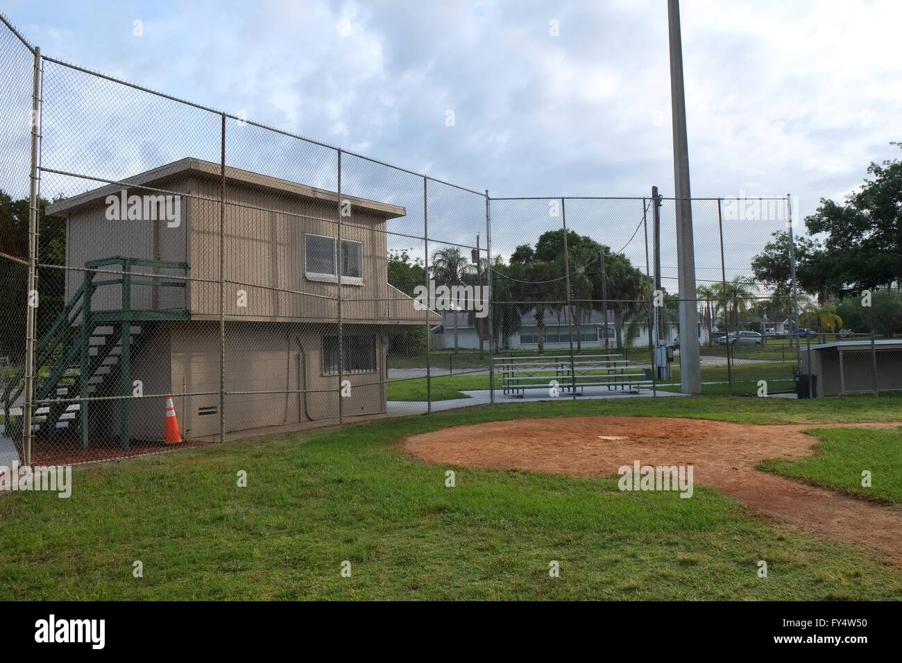 Edificio a diamante di baseball, indovinare utilizzato da quelle tenere il punteggio Aprile 2016 Foto Stock