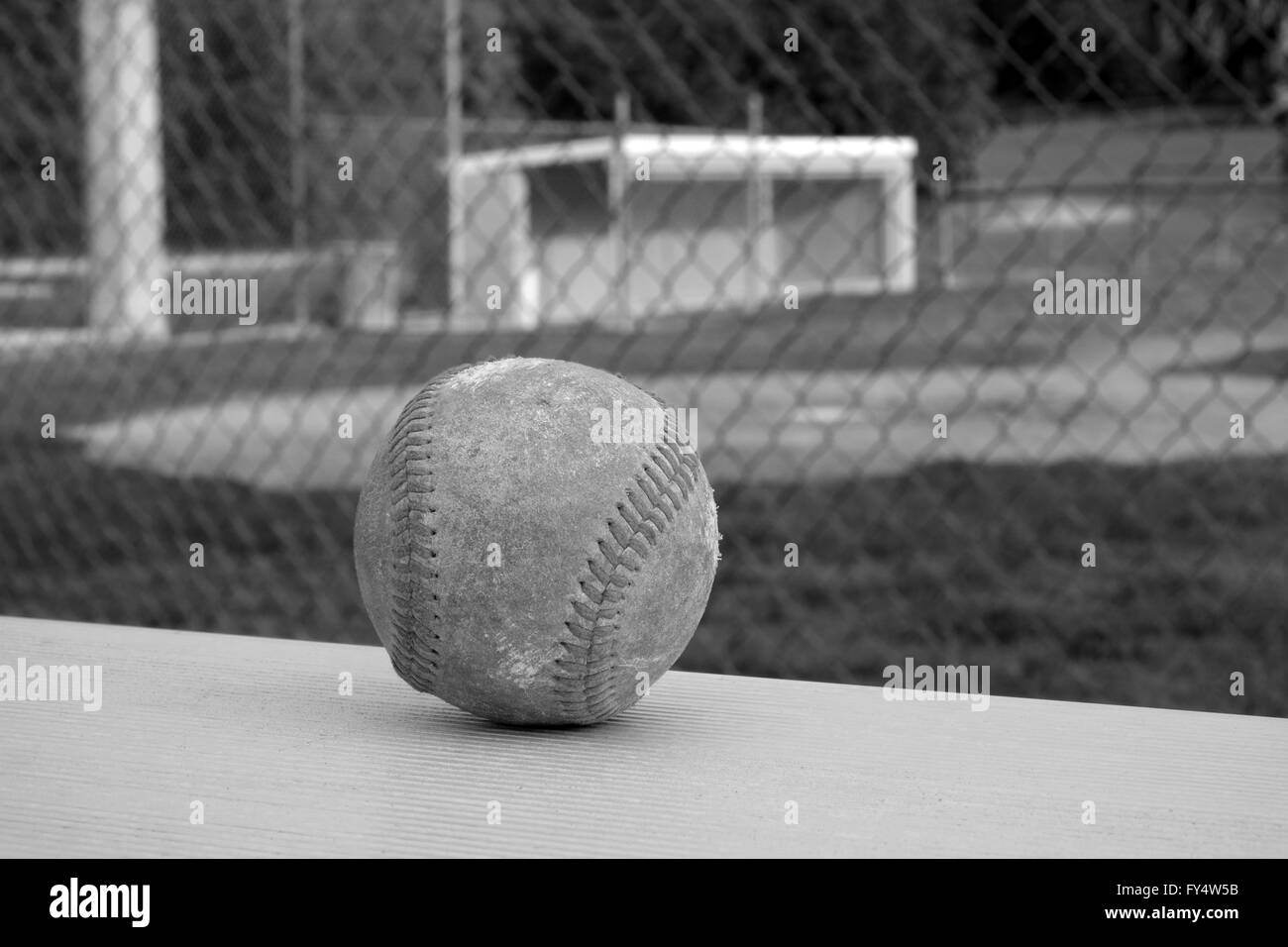 Viste di baseball con una piroga in background Aprile 2016 Foto Stock