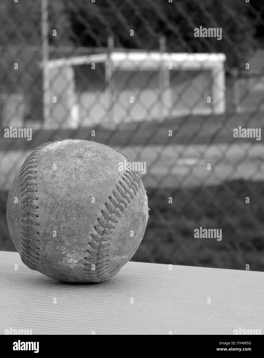 Viste di baseball con una piroga in background Aprile 2016 Foto Stock