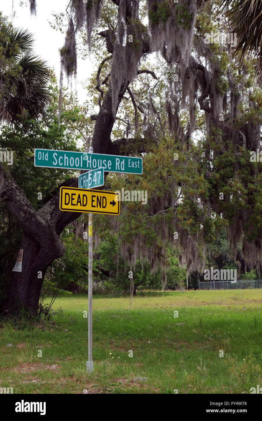 Old School House Road East in Loughman, Davenport Florida, Stati Uniti d'America , 23 aprile 2016 Foto Stock