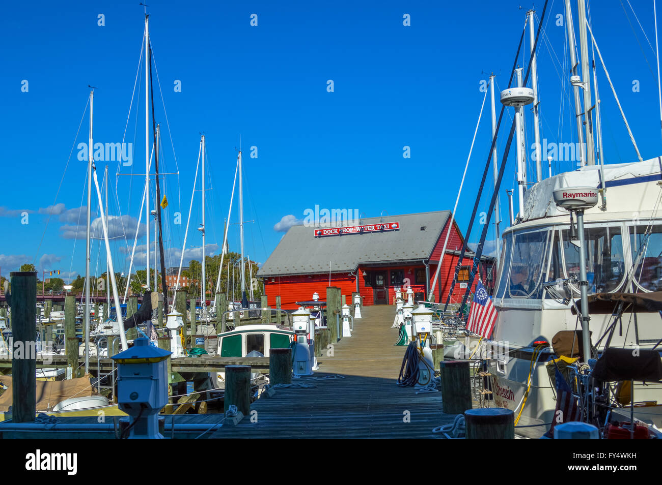 Annapolis città marina in Annapolis, MD Foto Stock