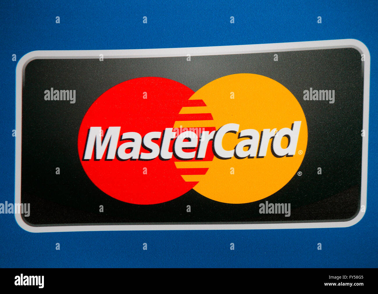 Das Logo der Marke 'Mastercard', Berlino. Foto Stock