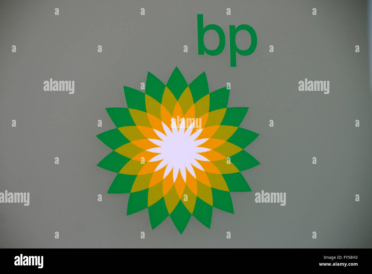 Das Logo der Marke "BP", Berlino. Foto Stock
