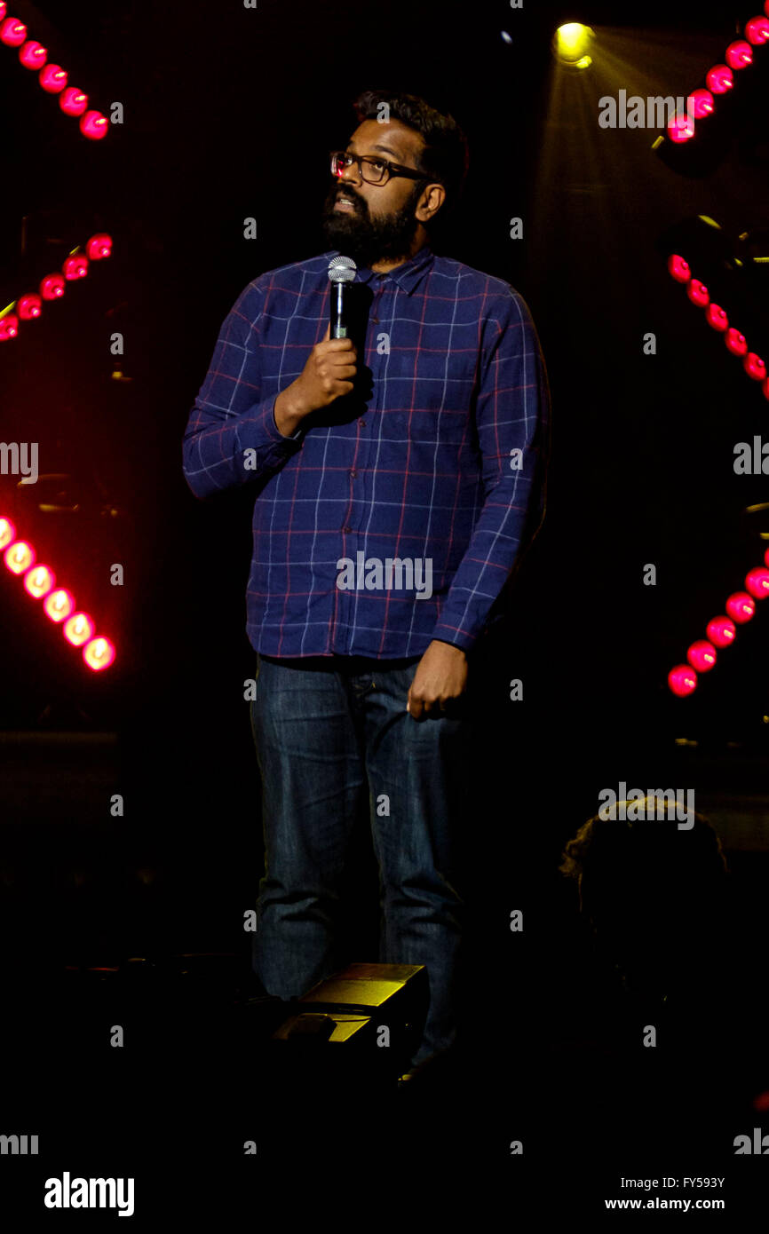 Teenage Cancer Trust commedia notte su 19/04/2016 presso la Royal Albert Hall di Londra. Nella foto: Romesh Ranganathan. Foto di Julie Edwards Foto Stock