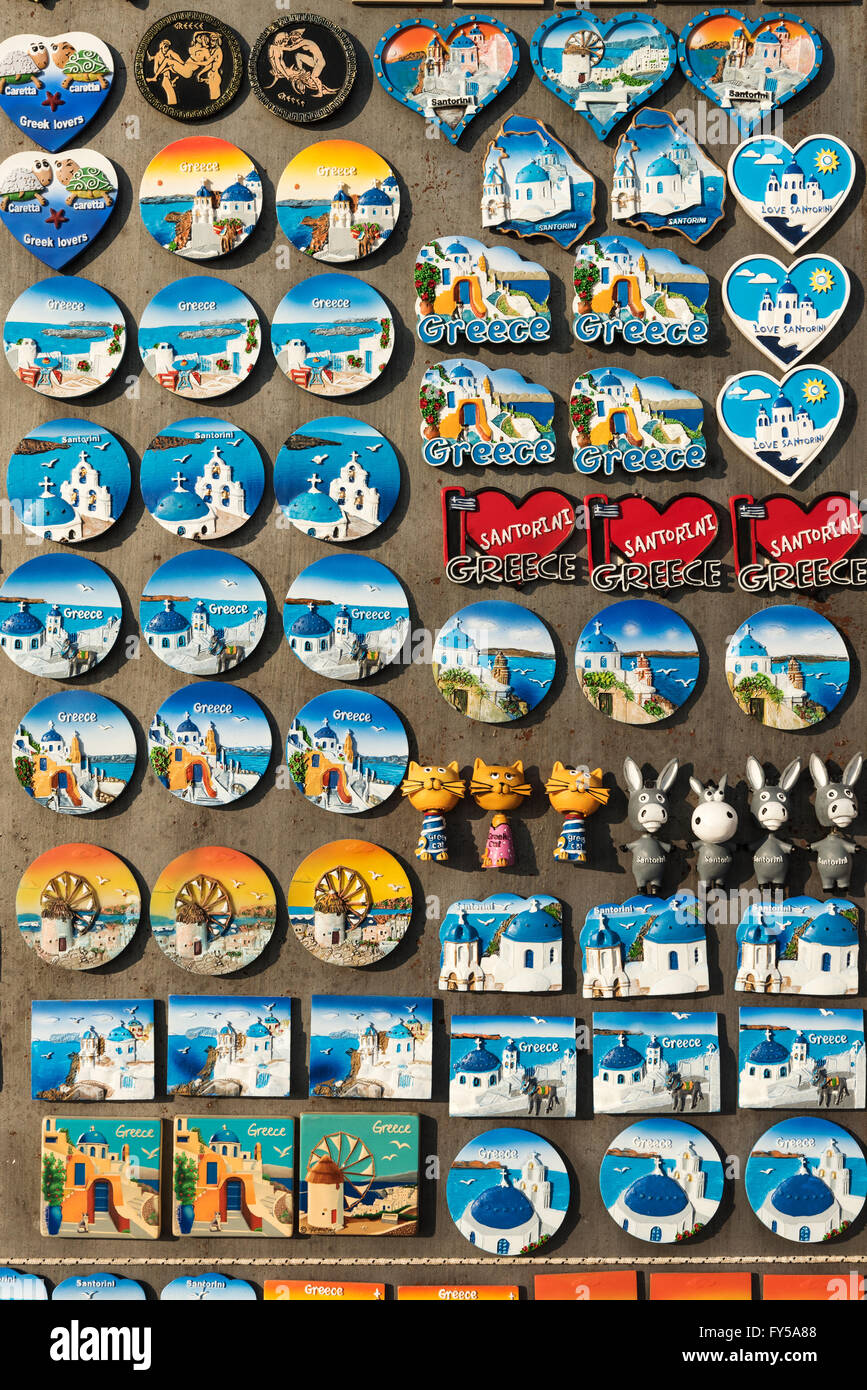 Magnete Frigo Santorini - Calamita Grecia, 5.4x7.8 Cm