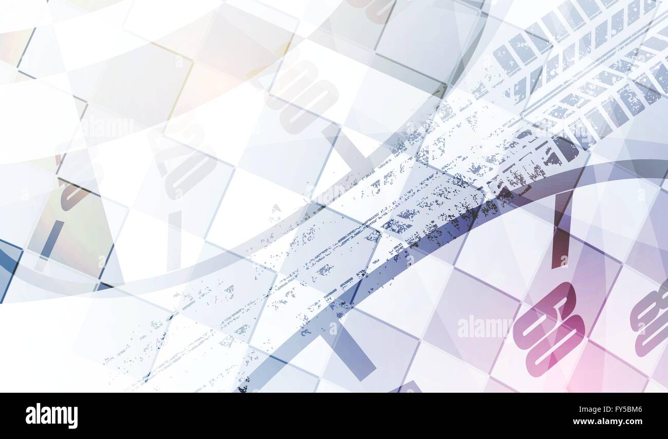 Racing sfondo quadrato, vettore astrazione nel racing car via Illustrazione Vettoriale