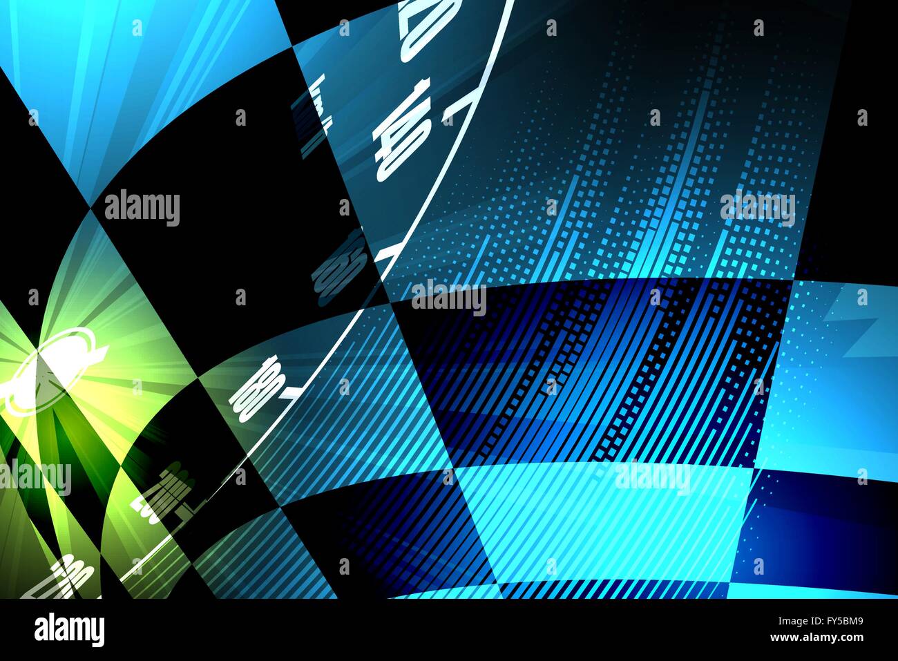 Racing sfondo quadrato, vettore astrazione nel racing car via Illustrazione Vettoriale