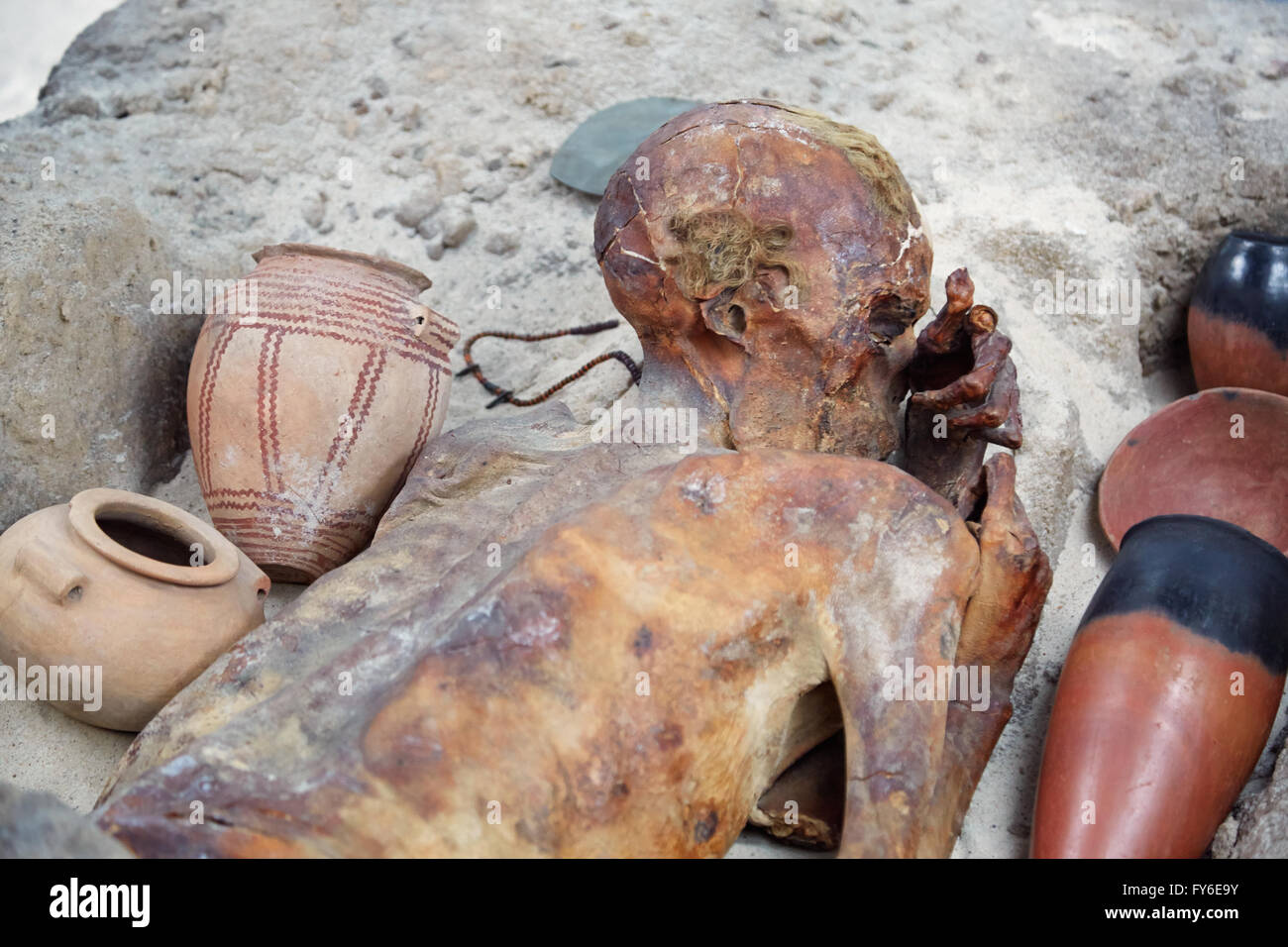 Gebelein uomo mummia nel British Museum a Londra Foto Stock