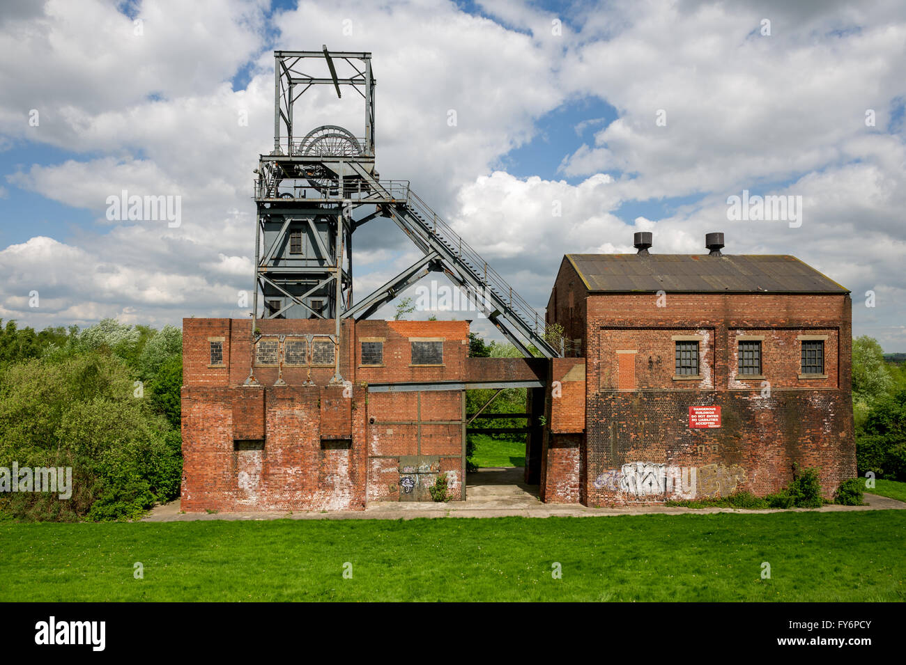 Barnsley principali Collier pit testa più ingranaggio di avvolgimento South Yorkshire Regno Unito Foto Stock