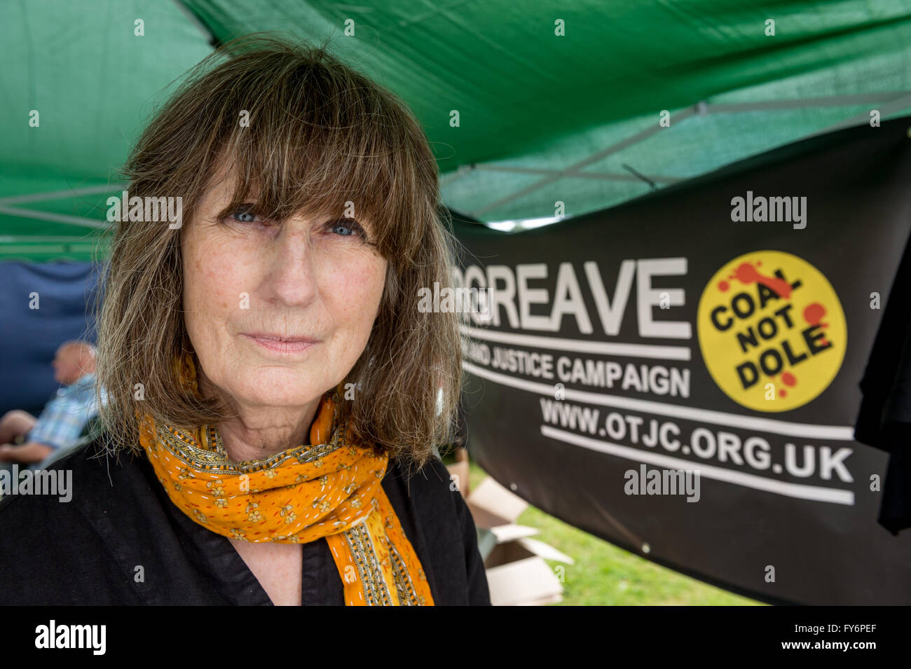 Gareth Peirce alla messa picnic organizzato dal Orgreave di verità e di giustizia la campagna Foto Stock