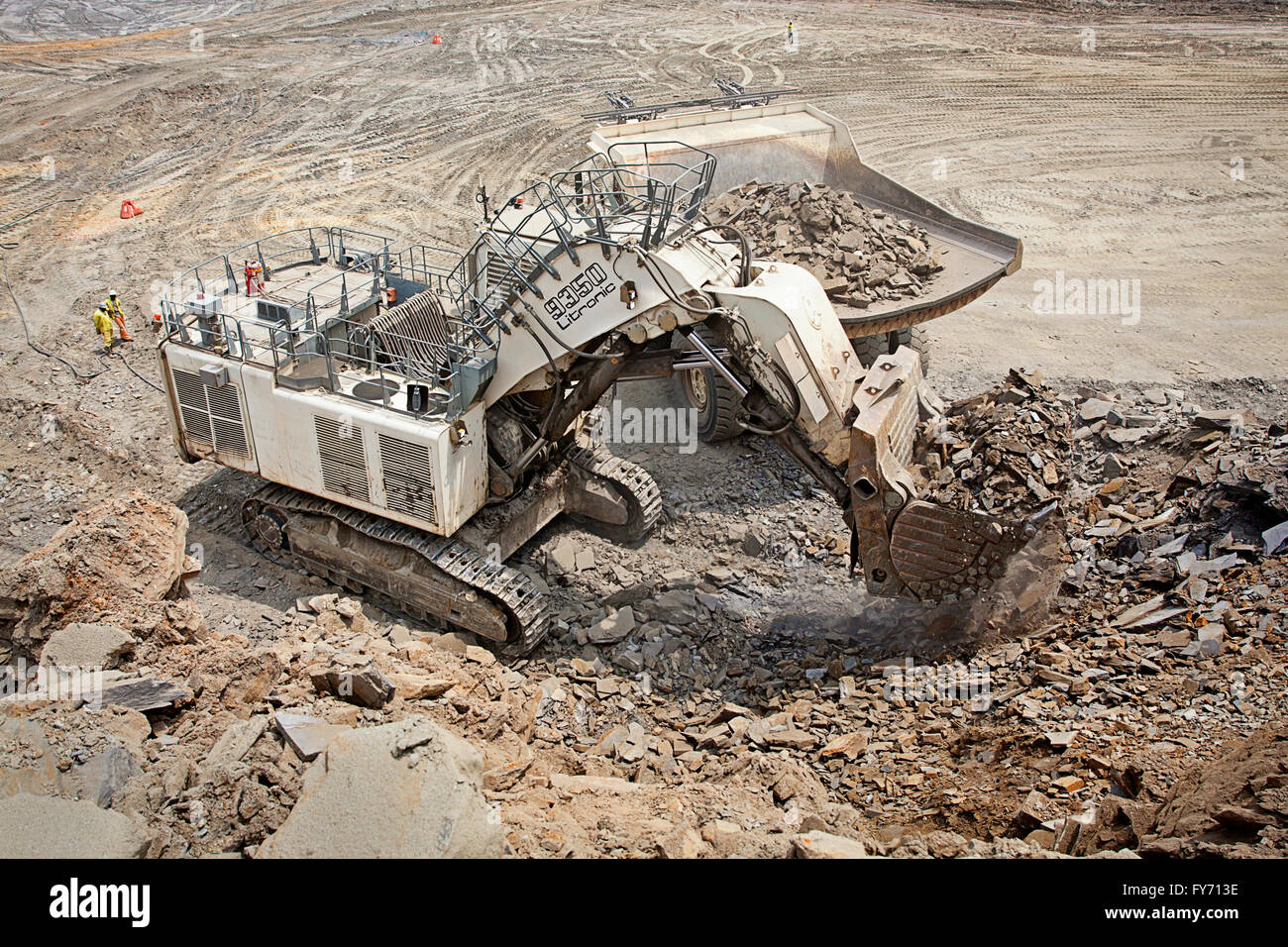 FQM mining escavatore e Cala Grande carrello, Zambia Foto Stock