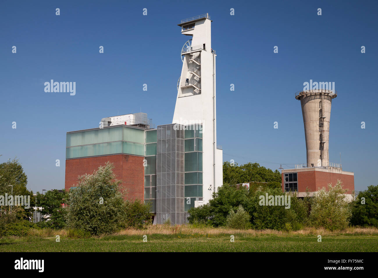 Il mio capo torre, Consol Park, ex Zeche consolidamento a Gelsenkirchen, distretto della Ruhr, Nord Reno-Westfalia, Germania Foto Stock