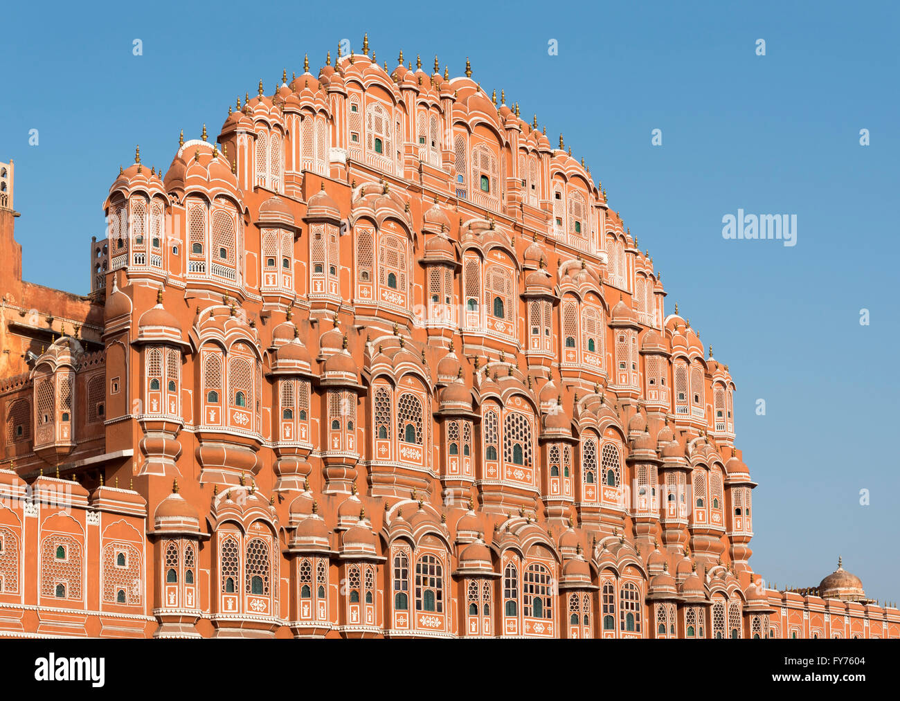 Hawa Mahal, Palazzo di venti, Jaipur, Rajasthan, India Foto Stock