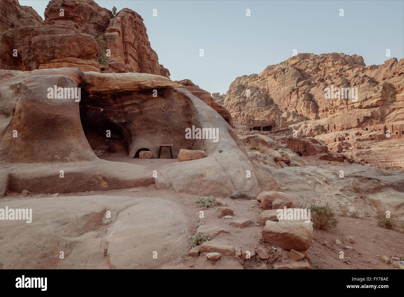 Antica città di Petra. Jordna Foto Stock