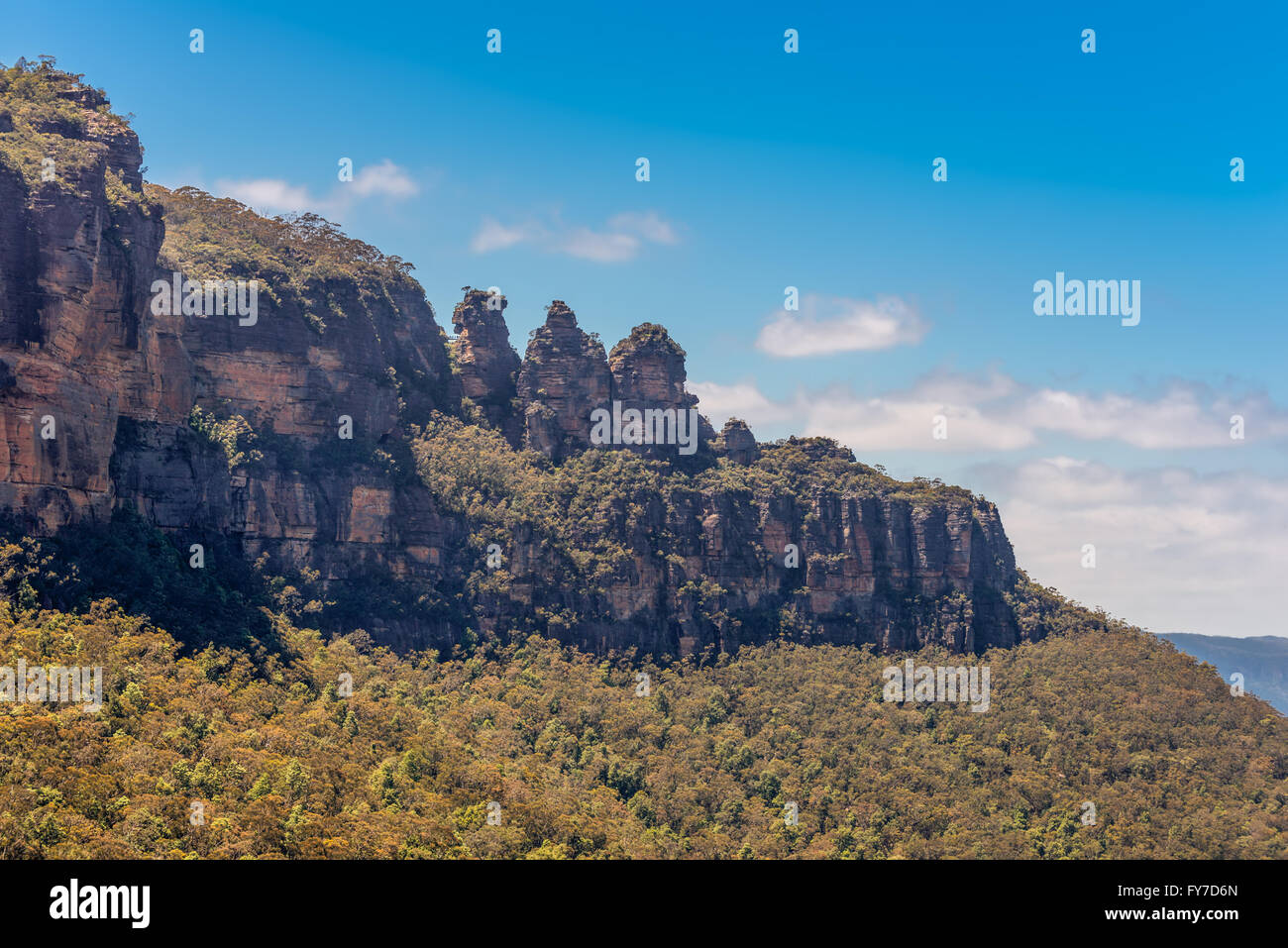 Le tre sorelle nelle Blue Mountains, Nuovo Galles del Sud, Australia Foto Stock