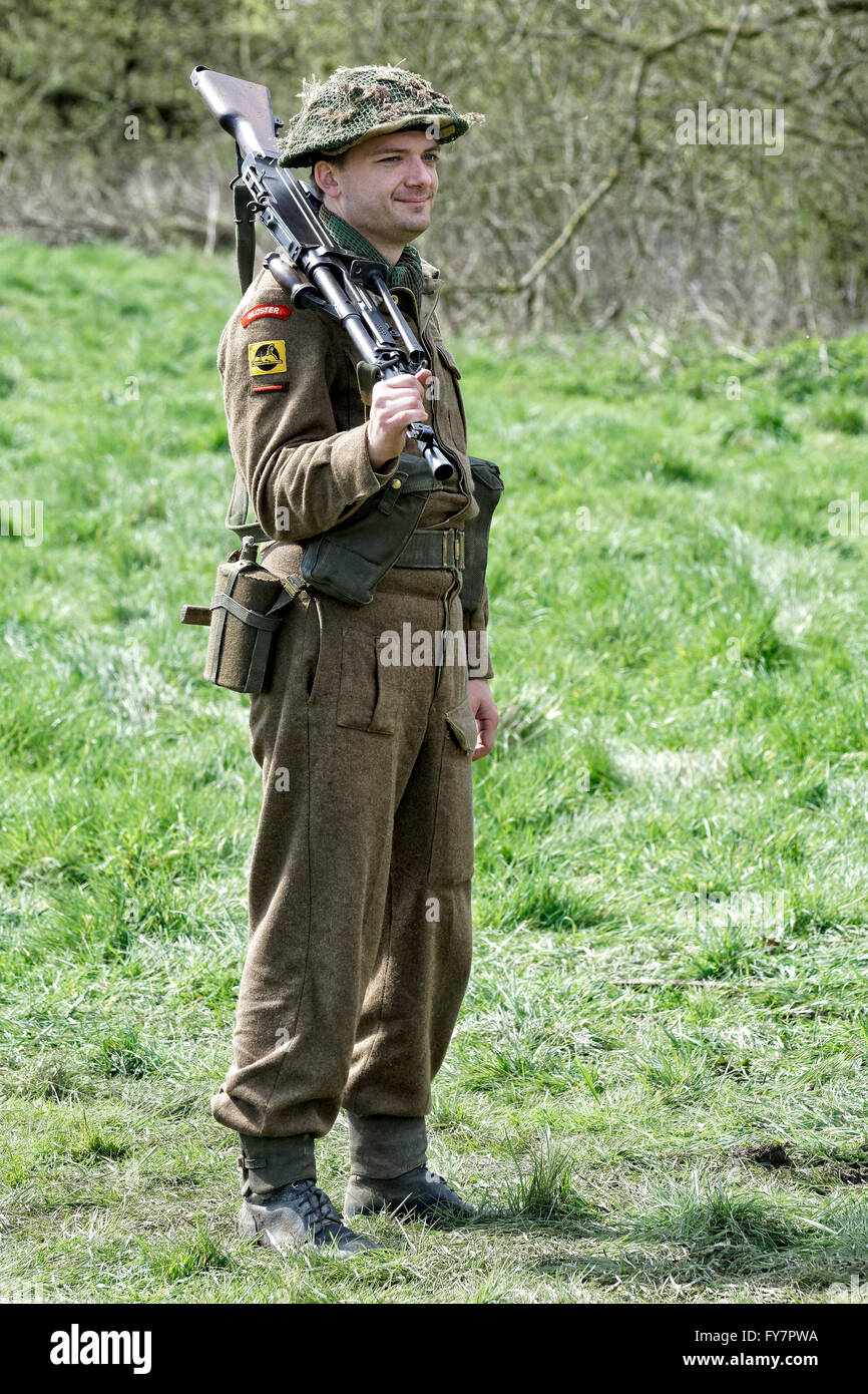 British HomeGuard Soldato Costume Da Uomo 40s 30s Militare Forze Armate Costume