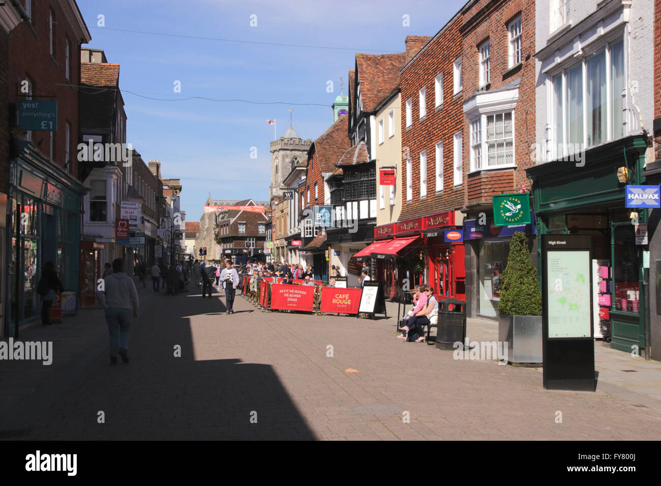 High Street Street Salisbury Wiltshire Foto Stock