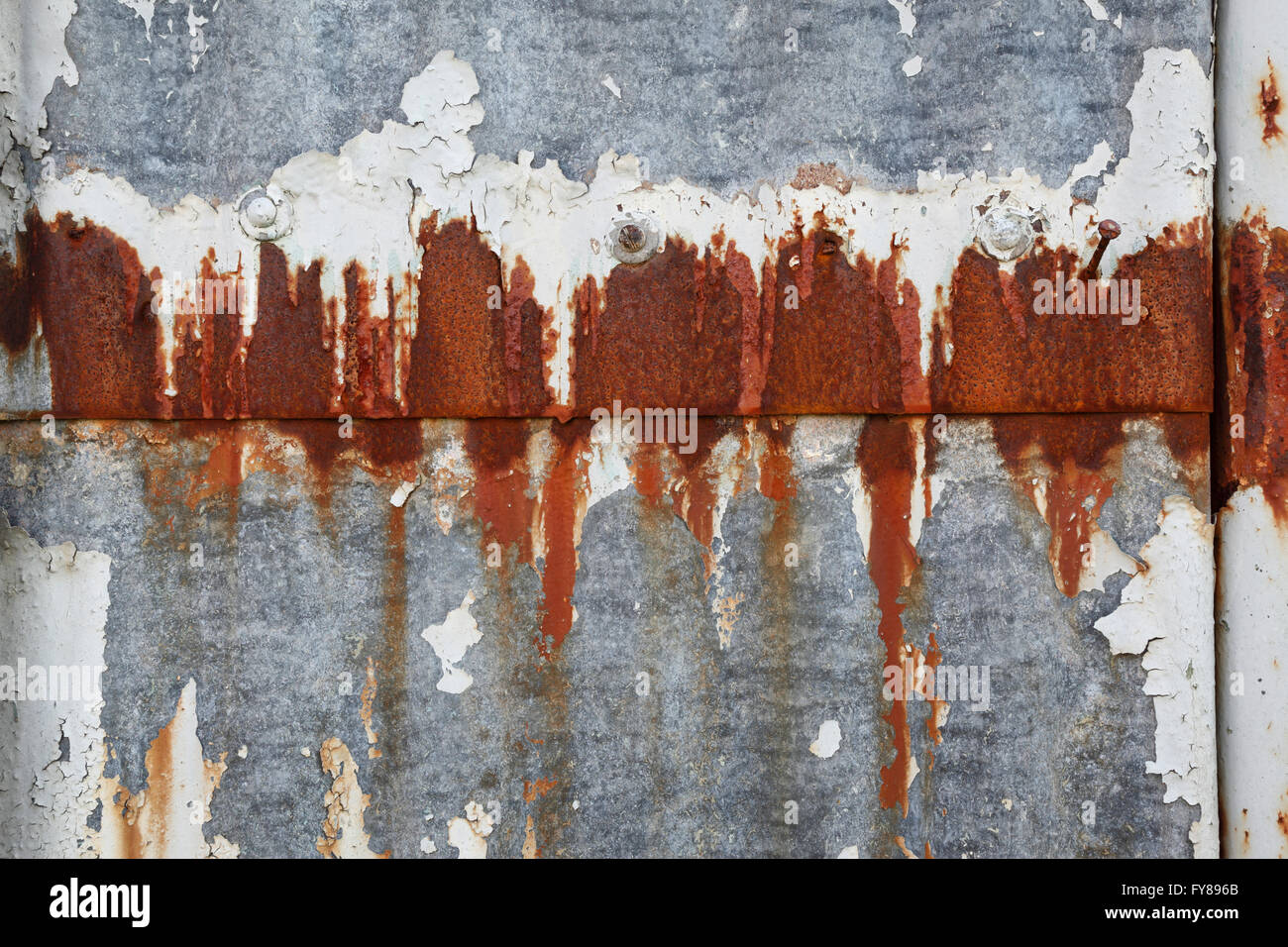 Dettaglio di un arrugginimento stagno Capanna di pesca sull'Isola di Skye in Scozia Foto Stock