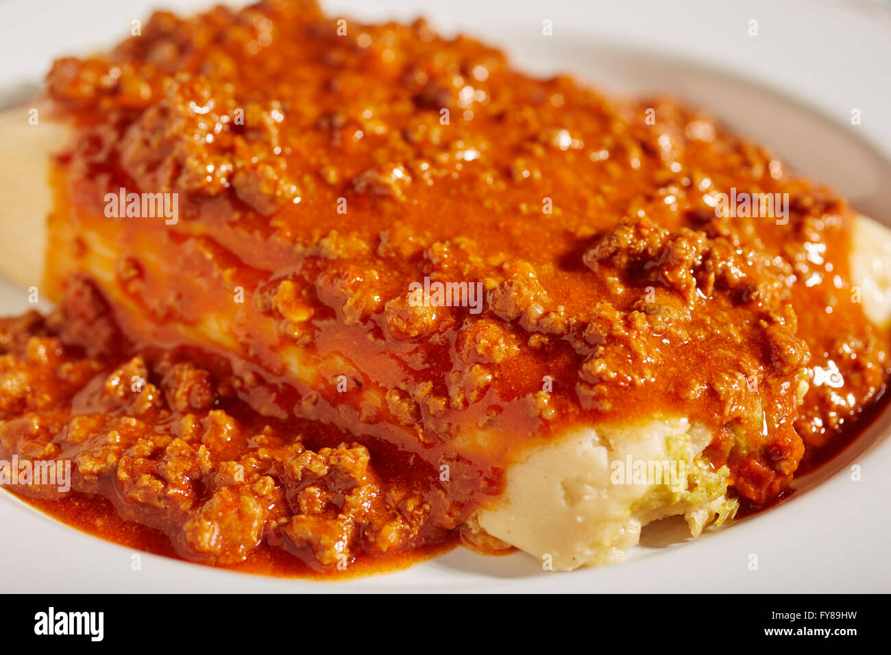 Peperoncino tamales, una specialità del delta del Mississippi regione degli STATI UNITI D'AMERICA Foto Stock
