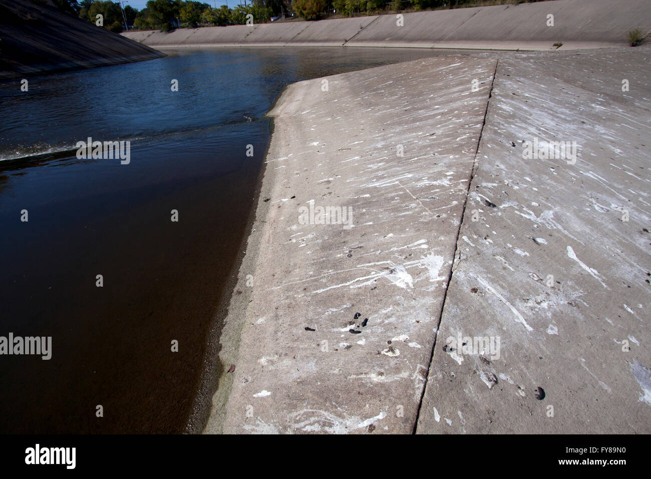 Flint River di Flint, Michigan. Foto Stock