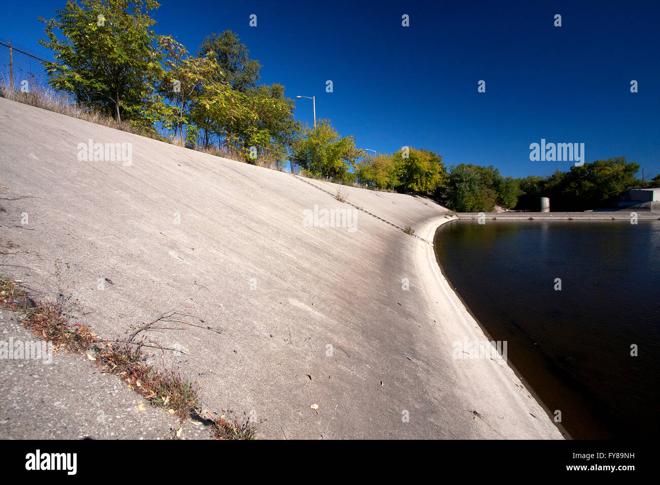 Flint River di Flint, Michigan. Foto Stock