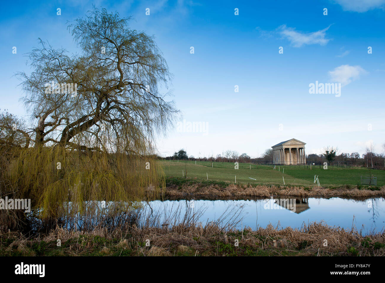 Il Tempio della Concordia a Halswell parco vicino Bridgwater, Somerset Foto Stock