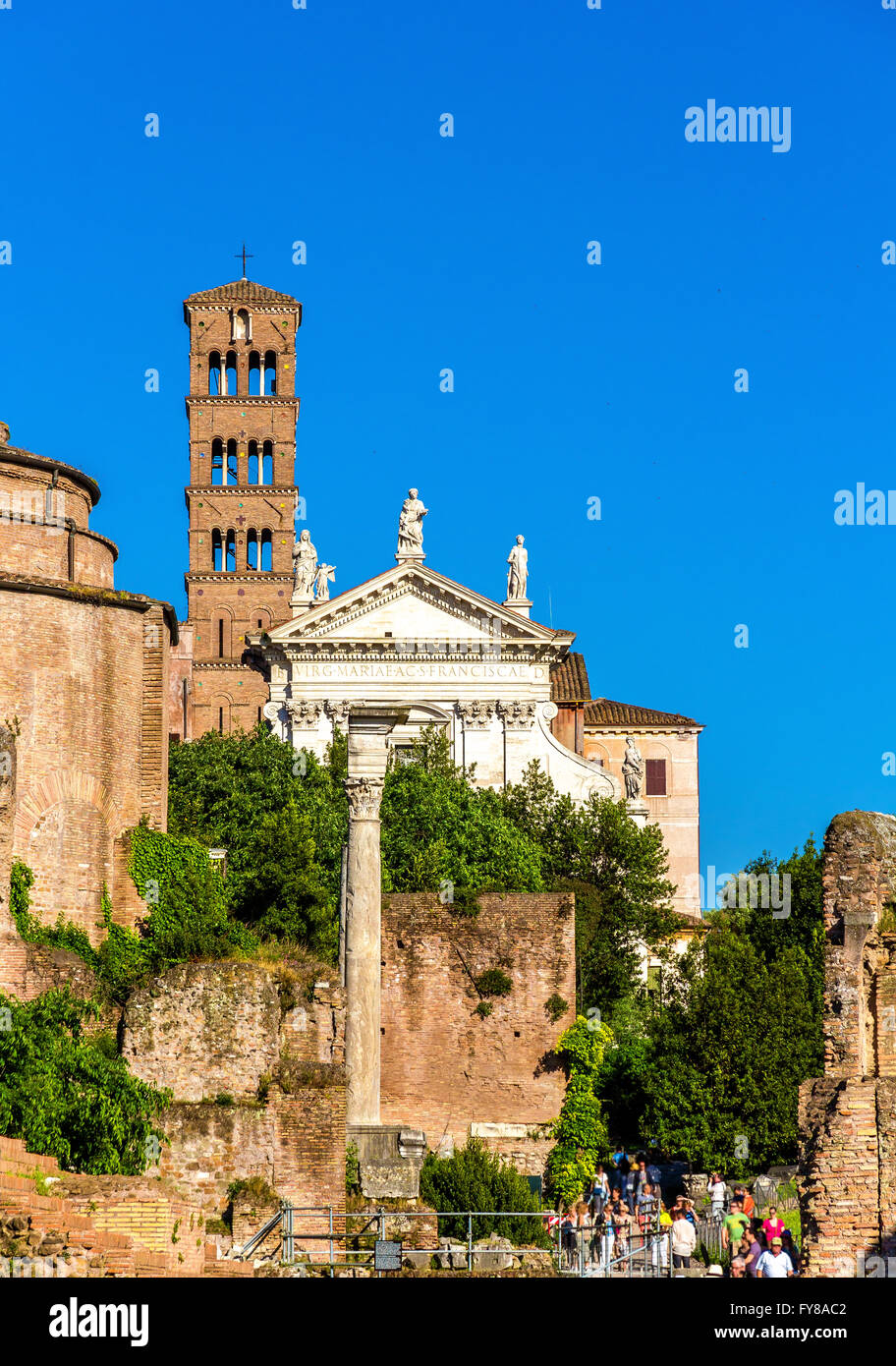 Santa Francesca Romana Chiesa nel Foro Romano Foto Stock