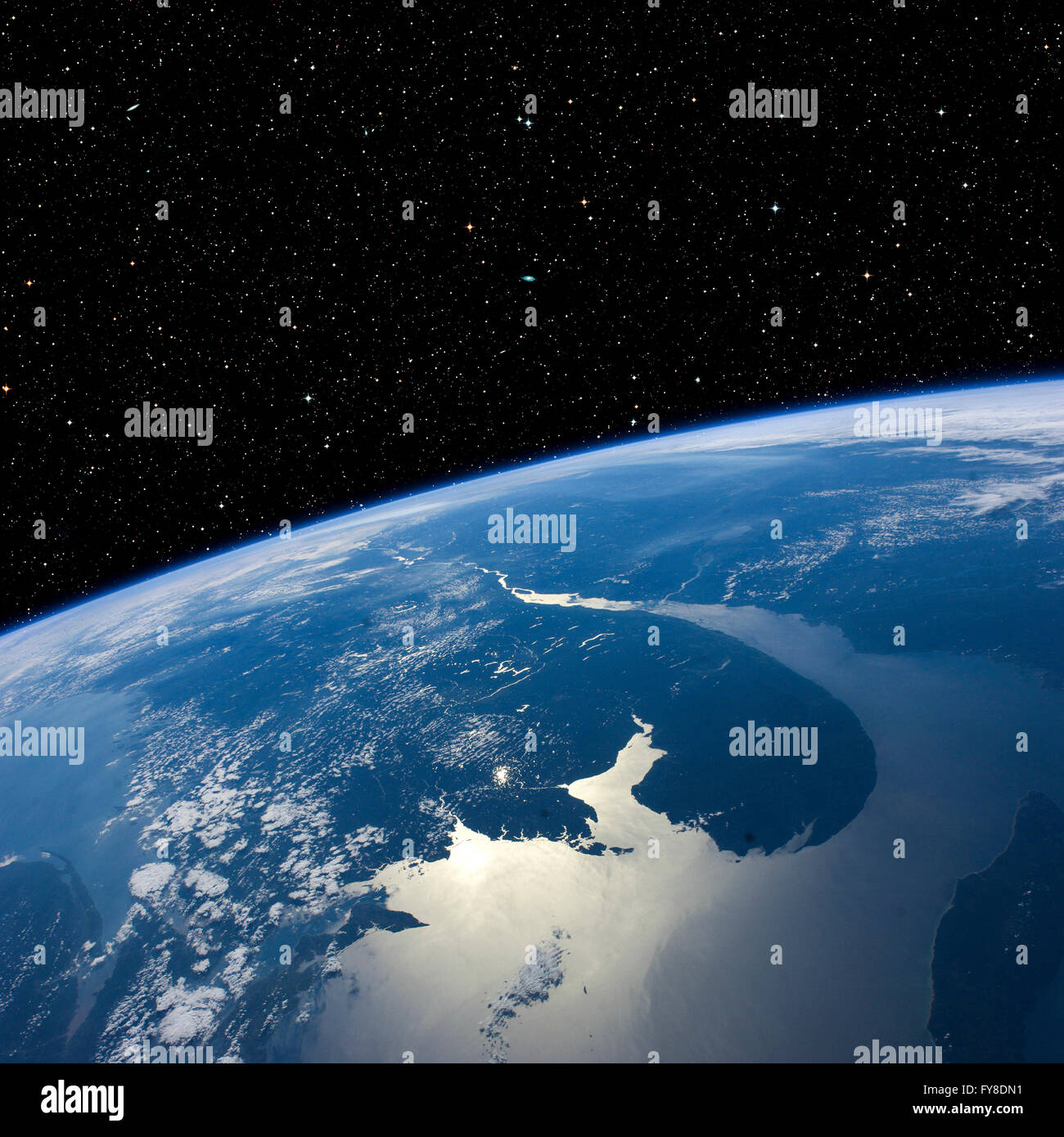 Il Pianeta Terra dallo spazio. Gli elementi di questa immagine fornita dalla NASA Foto Stock