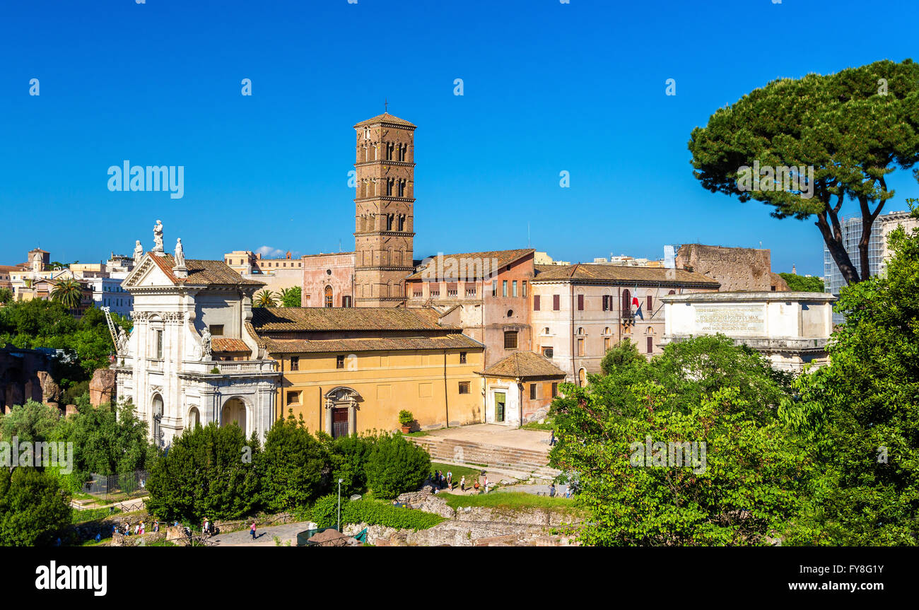 Santa Francesca Romana Chiesa nel Foro Romano Foto Stock