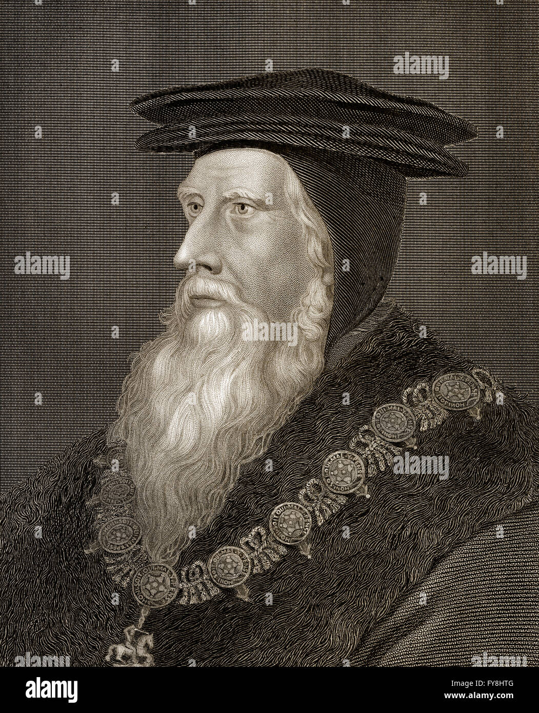 John Russell, 1° Conte di Bedfordc. 1485-1554/1555, un inglese royal ministro in epoca Tudor Foto Stock